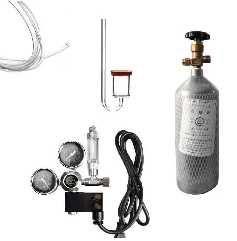 CO2 Cylinder 2 Ltr Kit with Dual Gauge