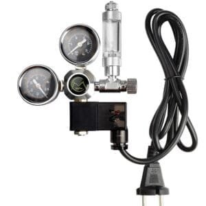 Mufan Dual Gauge Large CO2 Regulator With Solenoid & Bubble Counter