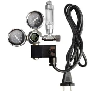Mufan Dual Gauge Large CO2 Regulator With Solenoid & Bubble Counter